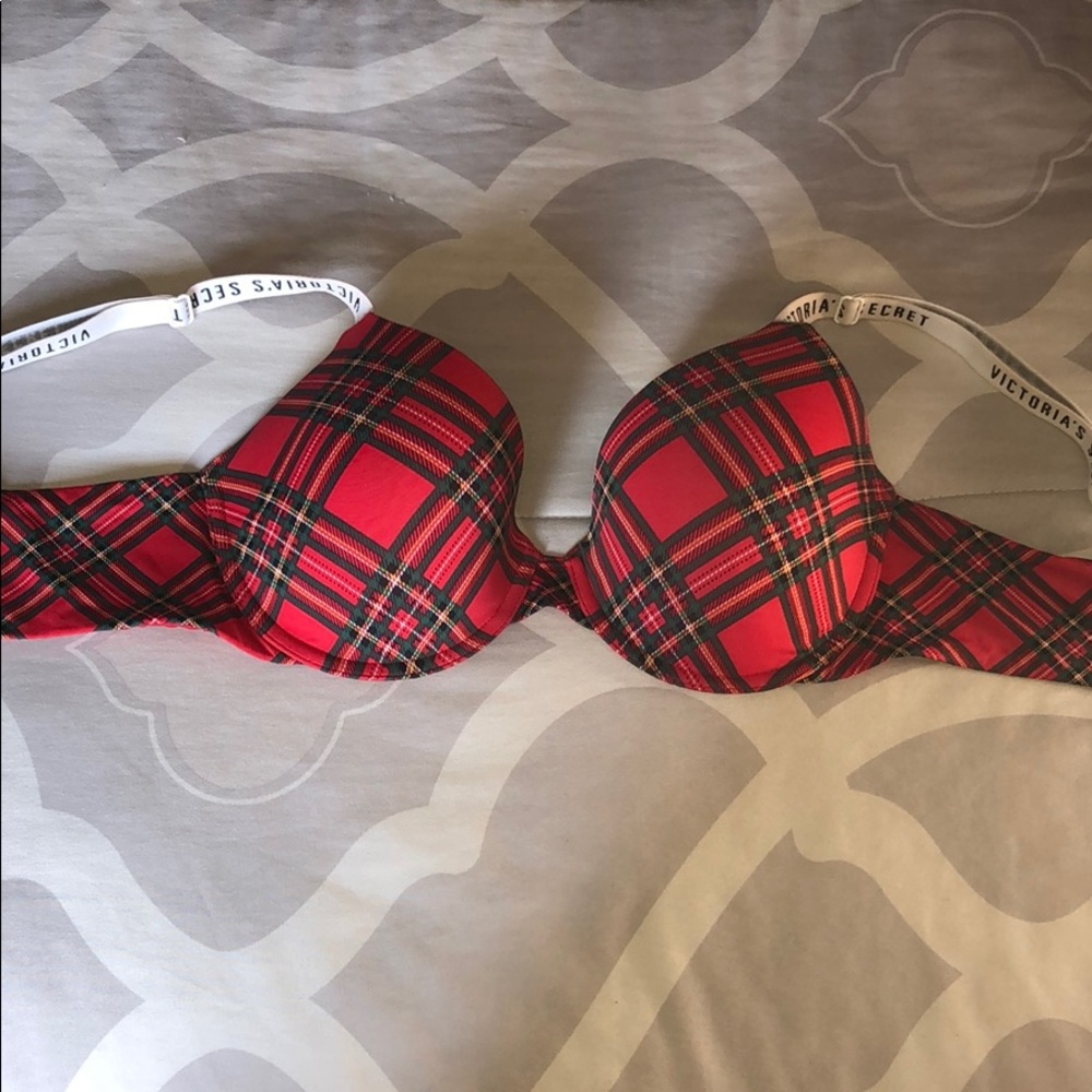 Plaid VS Slight Push Up Bra